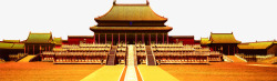 中国风金黄色宫殿素材