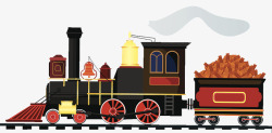 卡通手绘插图运输火车素材