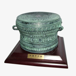 古代青铜铜鼓摆件素材