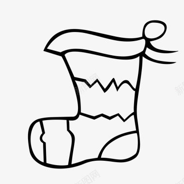 简图手绘袜子图标图标