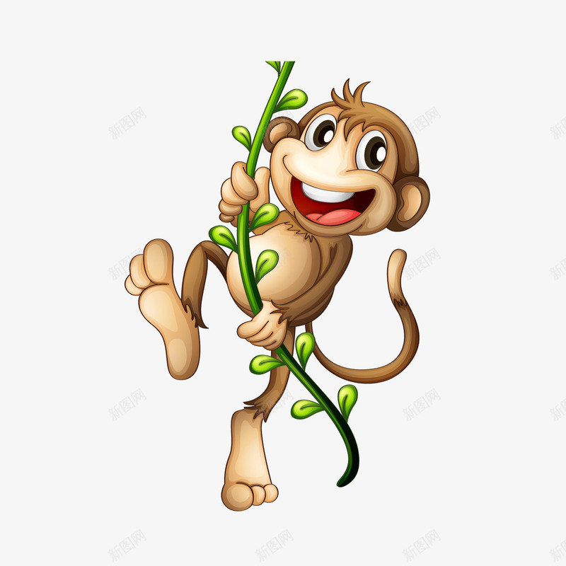 卡通猴子矢量图eps免抠素材_88icon https://88icon.com 动物 动物插画 卡通 卡通动物 可爱动物 小动物 猴子 矢量图