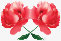 手绘玫瑰花装饰图案素材