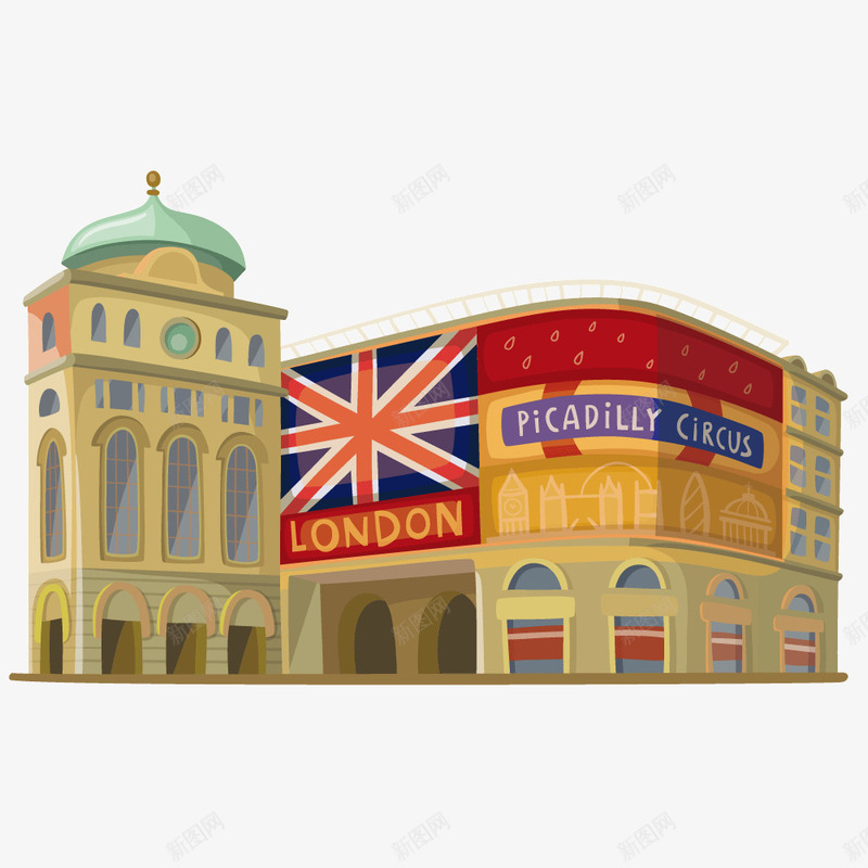 英国街头会堂建筑png免抠素材_88icon https://88icon.com 矢量建筑 矢量西式建筑 英国古式建筑 街头庙会建筑