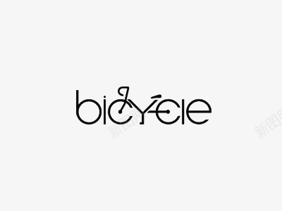 艺术英文字bicyclepng免抠素材_88icon https://88icon.com 创意 字体 极简 黑色