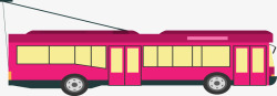 红色公共汽车红色卡通高清图片