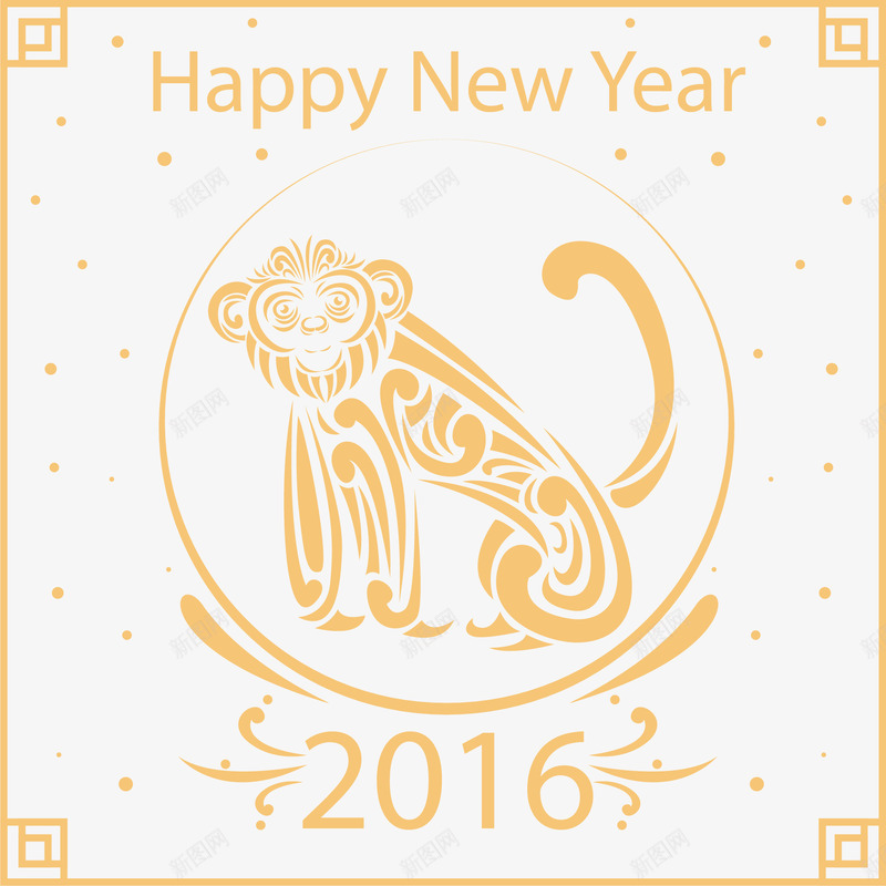 手绘猴子png免抠素材_88icon https://88icon.com 2016 手绘 新年 猴子