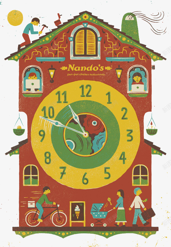 时间钟表png免抠素材_88icon https://88icon.com 卡通 时间 趣味 钟表