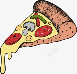 意大利美食美味披萨矢量图素材