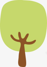 是环保绿树公益卡通素材