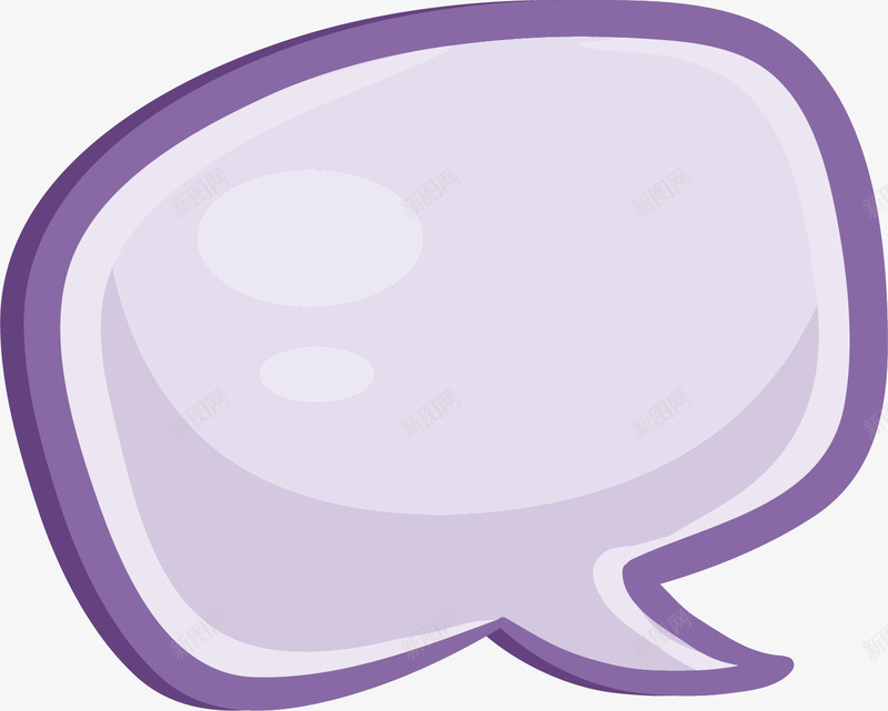 紫色对话框矢量图ai免抠素材_88icon https://88icon.com 创意 卡通手绘 对话框 水彩 紫色 装饰 边框 矢量图