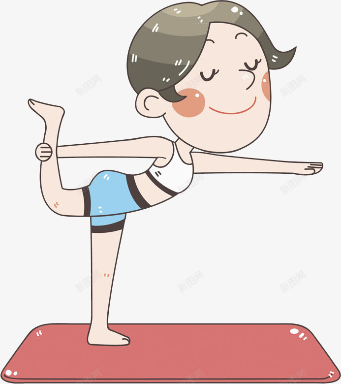 卡通做瑜伽的女人图png免抠素材_88icon https://88icon.com 人物画 优雅的 健身 女人 手绘 插图 瑜伽 肖像画 运动