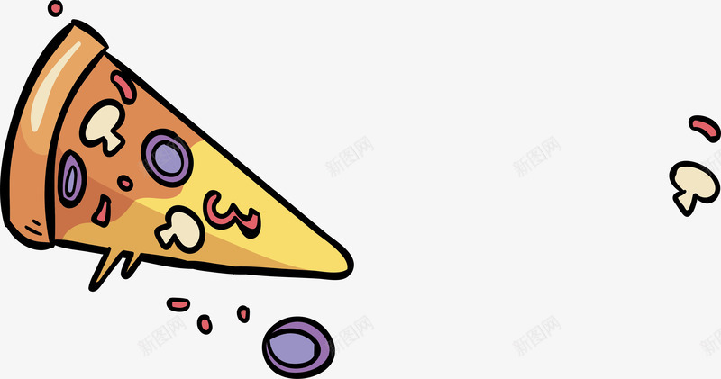 手绘美味披萨png免抠素材_88icon https://88icon.com 快餐 手绘披萨 披萨 矢量png 美味披萨 芝士披萨