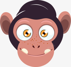 两眼放光的猴子表情素材