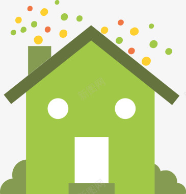 绿色房子图标图标