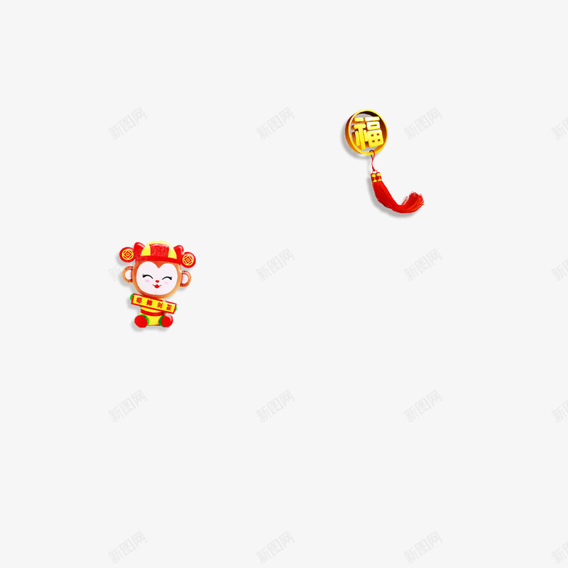 猴子福装饰png免抠素材_88icon https://88icon.com 猴子 装饰