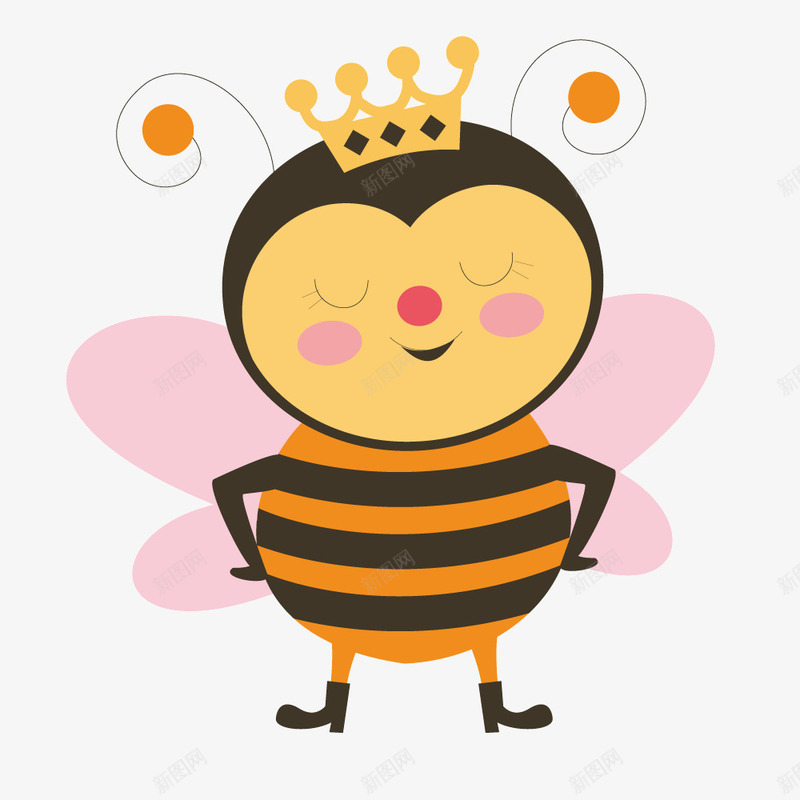 黄色卡通小蜜蜂png免抠素材_88icon https://88icon.com 卡通 小蜜蜂 蜜蜂卡通 黄色