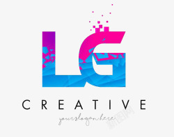 LG图标彩色创意LG品牌logo图标高清图片