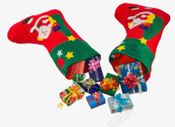 一双圣诞袜子素材
