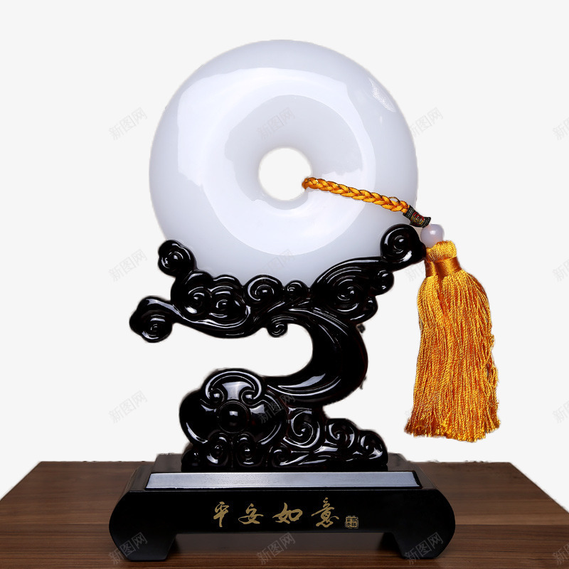 白玉平安扣摆件png免抠素材_88icon https://88icon.com 产品实物 工艺品 平安扣 摆件 摆设 玉