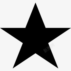 山楂文档最喜欢的黑色五角星象征图标高清图片