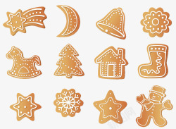 海洋星轨圣诞曲奇饼图案高清图片