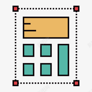 主机箱免扣元素彩色扁平化计算器元素图标图标