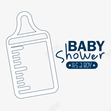 婴儿奶瓶矢量图图标图标