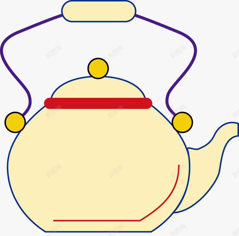 茶壶矢量图ai免抠素材_88icon https://88icon.com 制作工艺 素材 茶壶 茶壶矢量 矢量图
