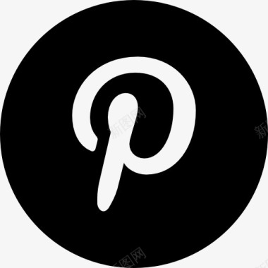 圆餐盘Pinterest的标识圈图标图标