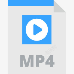 各种文件格式MP4图标高清图片