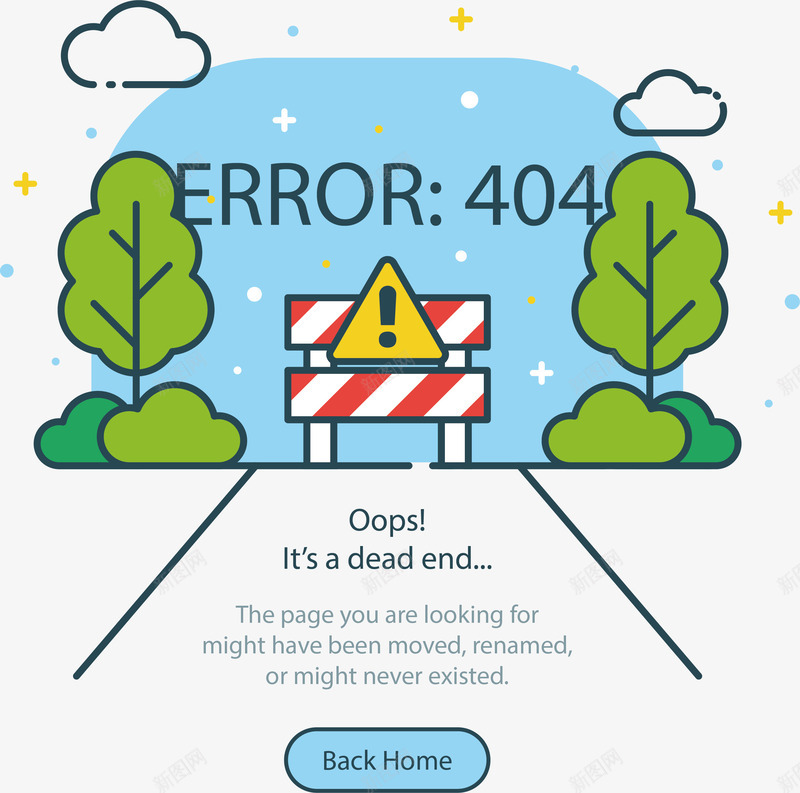 树木清新404网页错误的矢量图ai免抠素材_88icon https://88icon.com 404 卡通 可爱 搜寻 搜索 树木 清新 清新404网页 漂流 网页错误 设计 错误矢量 矢量图