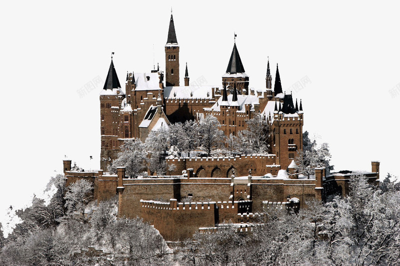 雪山上的城堡png免抠素材_88icon https://88icon.com 唯美 城堡 建筑 雪山