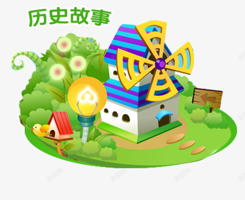 卡通手绘小朋友历史故事png免抠素材_88icon https://88icon.com 卡通 卡通手绘小朋友历史故事 历史故事 小朋友 手绘 文字 绿色 风车