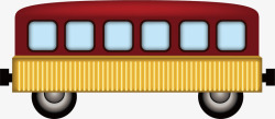 火车红色火车车厢矢量图素材