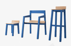 蓝色创意简约座椅素材