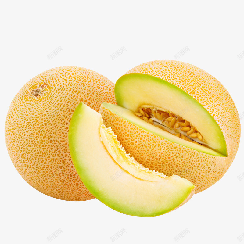 两颗黄橙橙的哈密瓜png免抠素材_88icon https://88icon.com 健康 切开的 哈密瓜 营养 金黄的 黄橙橙