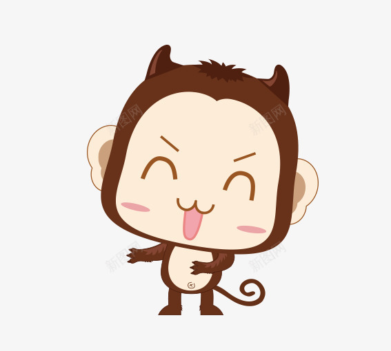 开怀大笑的猴子png免抠素材_88icon https://88icon.com 创意卡通小动物 动物 卡通动物 卡通猴子 咖色 粉色