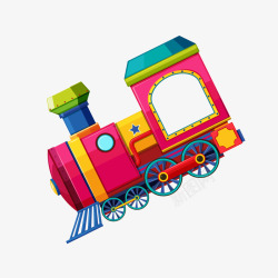 彩色儿童火车头素材