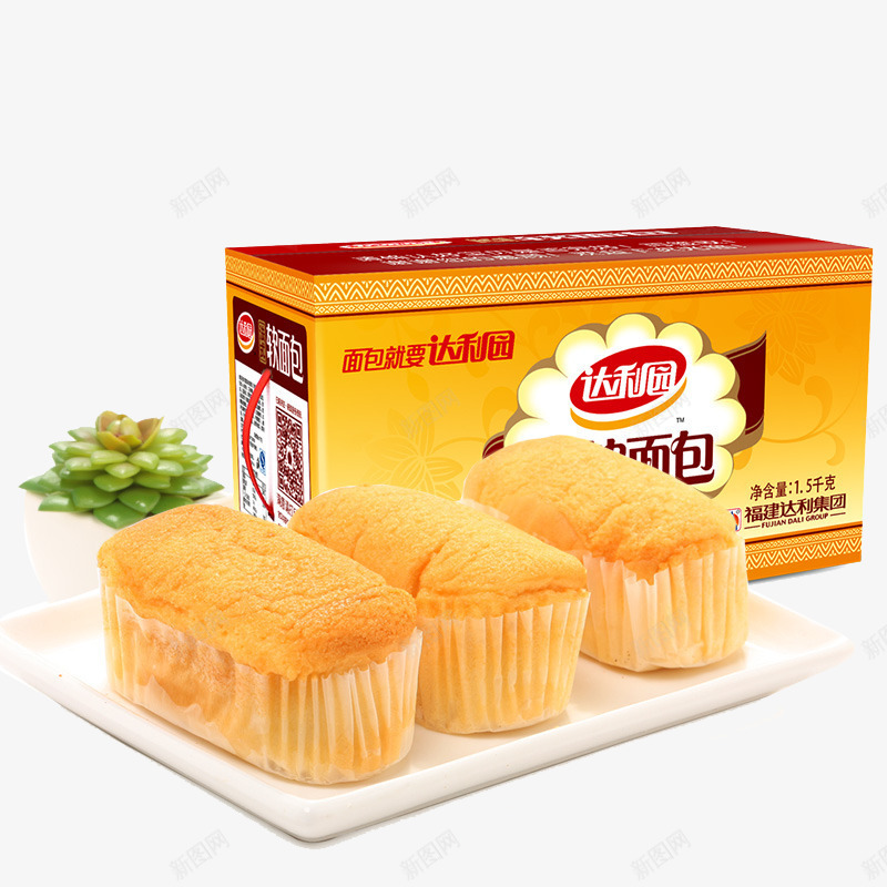 达利园小面包png免抠素材_88icon https://88icon.com 产品实物 早餐 糕点 金黄色