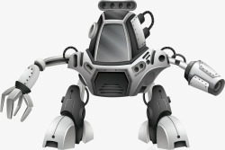灰色高科技机器人矢量图素材