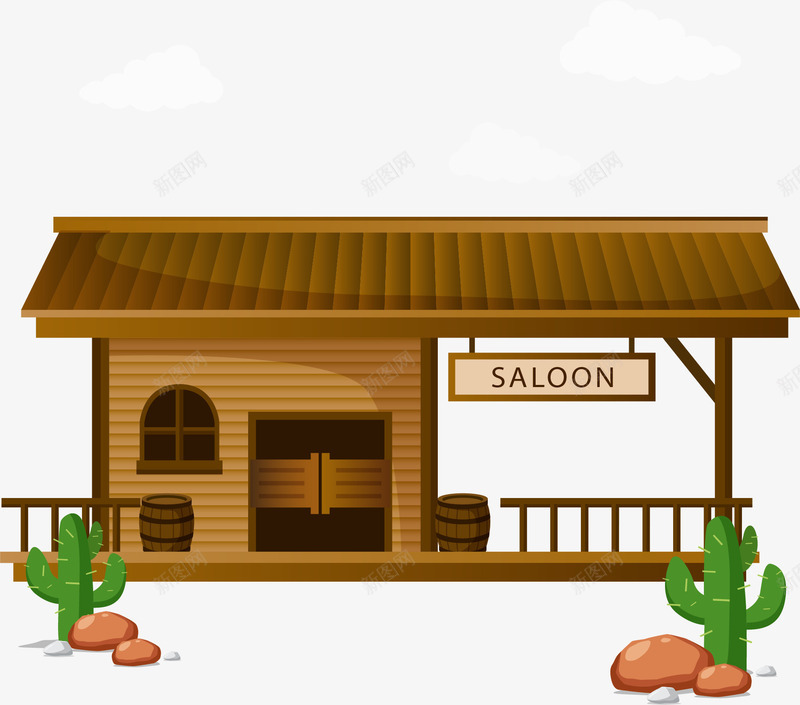 沙漠中的小木屋png免抠素材_88icon https://88icon.com 小木屋 店家 沙漠 矢量素材 荒野
