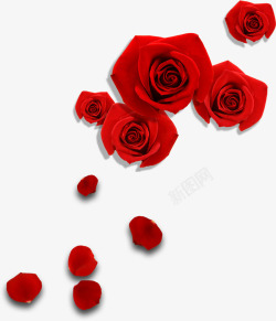 红色玫瑰花情人节素材