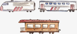 手绘和谐号列车素材
