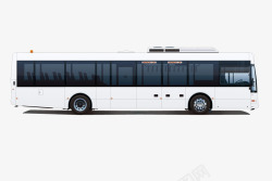 白色bus英国bus交通白色侧面高清图片