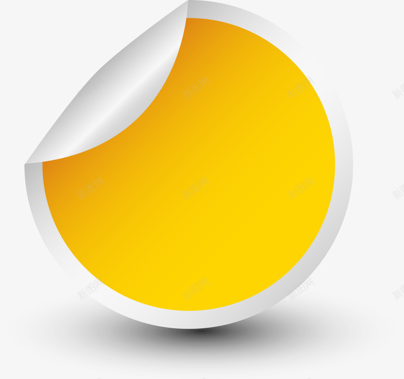光泽标签质感黄色立体矢量图ai免抠素材_88icon https://88icon.com 光泽标签 立体 质感素材 黄色 矢量图