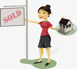 房屋卖出房屋销售成功高清图片