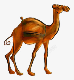 卡通手绘骆驼素材