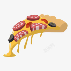 意大利美食食物卡通披萨高清图片