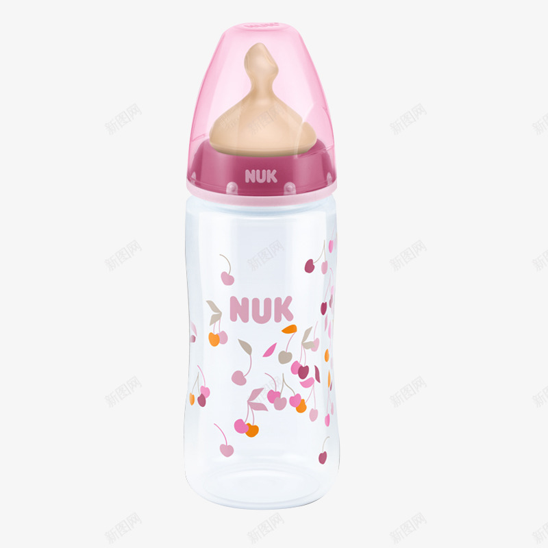 NUK粉色奶瓶png免抠素材_88icon https://88icon.com NUK奶瓶 PP奶瓶 产品实物 塑料奶瓶