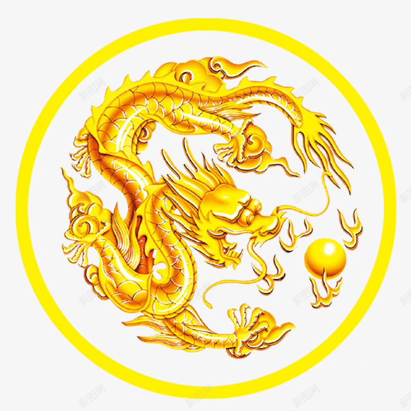 金黄色龙png免抠素材_88icon https://88icon.com 中国风 皇家 金黄色 金黄色龙抬头龙图案 龙